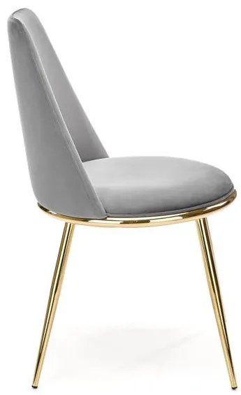 JEDÁLENSKÁ STOLIČKA KALEY ŠEDÁ BLUVEL 14 + ZLATÁ