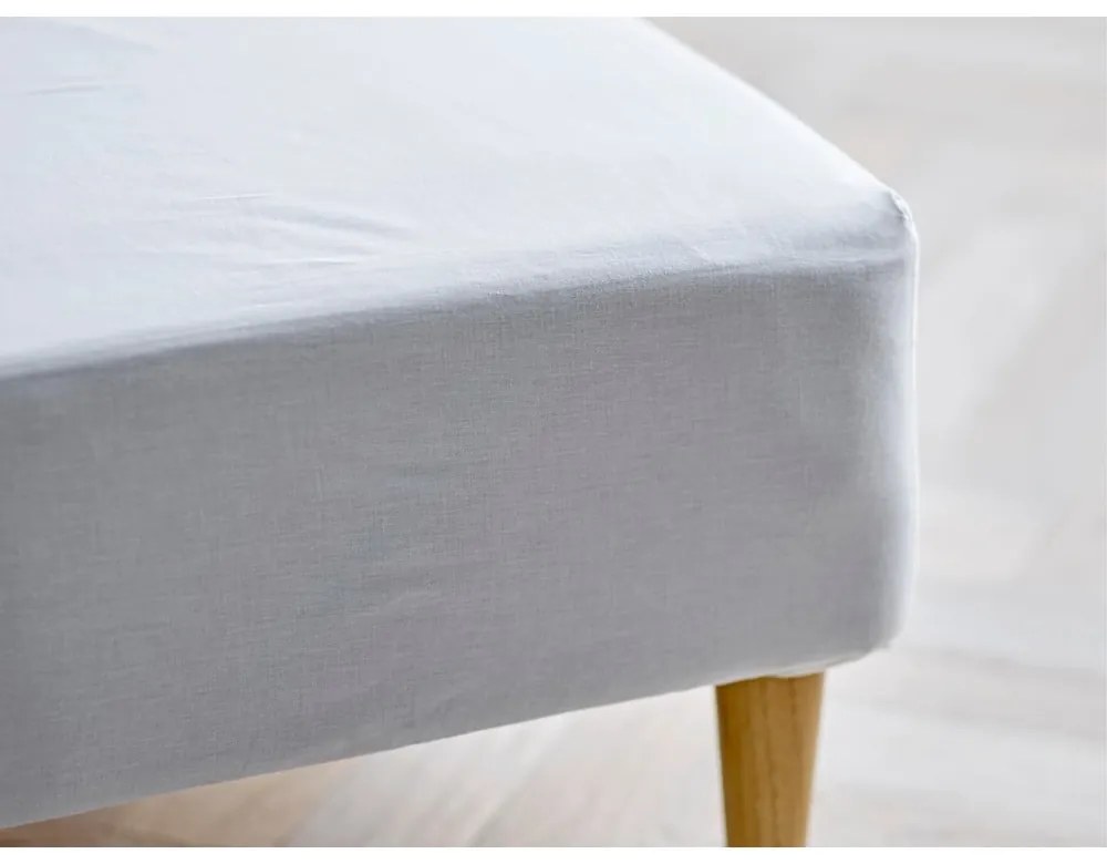 Biela napínacia plachta z Bio bavlny 180x200 cm Calm – Södahl