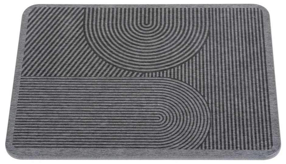 Sivá odkvapkávacia podložka na riad z kremeliny 40x30 cm Damon – Wenko