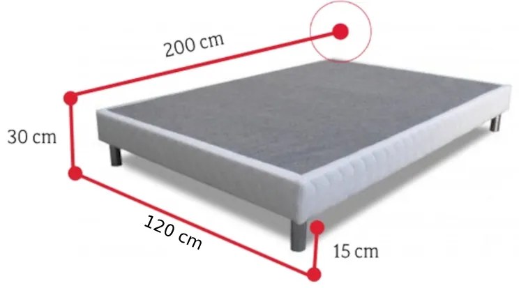 Čalúnená posteľ SNOW + matrac DE LUX 14, 120x200 cm