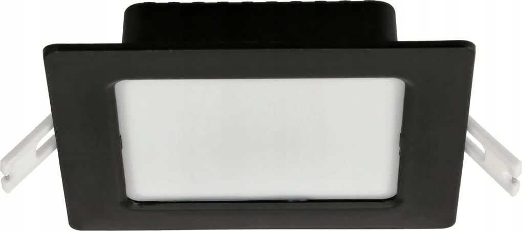 LED panelové stropní svítidlo pro zapuštěnou montáž 6W, černé čtvercové, 4000K