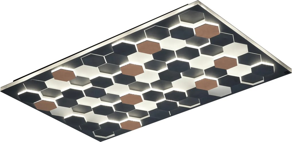 XXXLutz STROPNÉ LED SVIETIDLO, 70/115/7,5 cm Cinque - Interiérové svietidlá - 004102199102