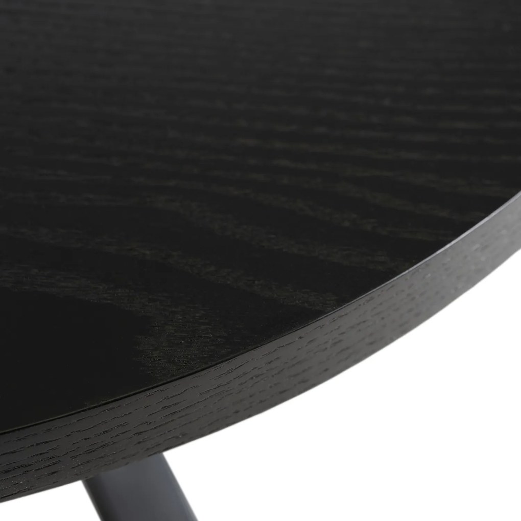 PROXIMA.store - Okrúhly konferčenčný stolík LINCOLN FARBA: čiarna