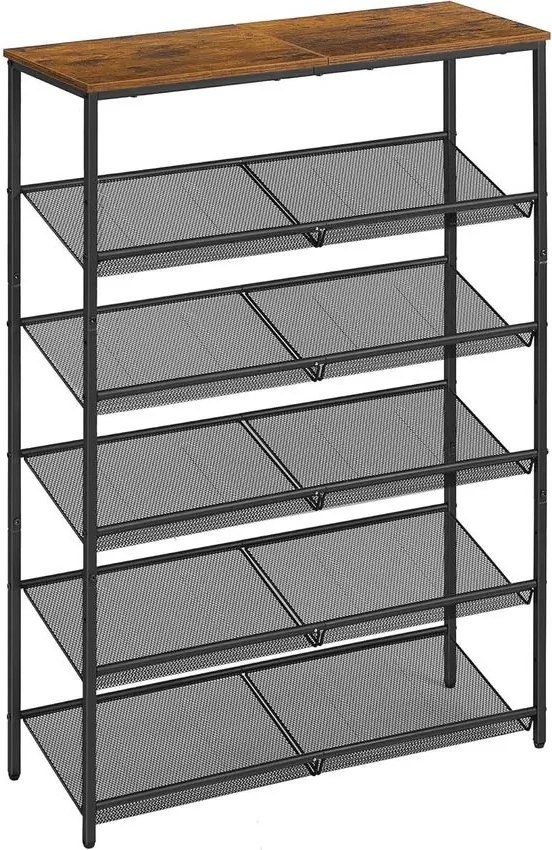 SONGMICS 6-úrovňový regál na topánky LBS044KD01 – praktický botník do predsiene