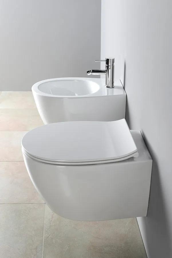 Isvea, SENTIMENTI závesná WC misa, Rimless, 51x36 cm, biela, 10AR02010SV
