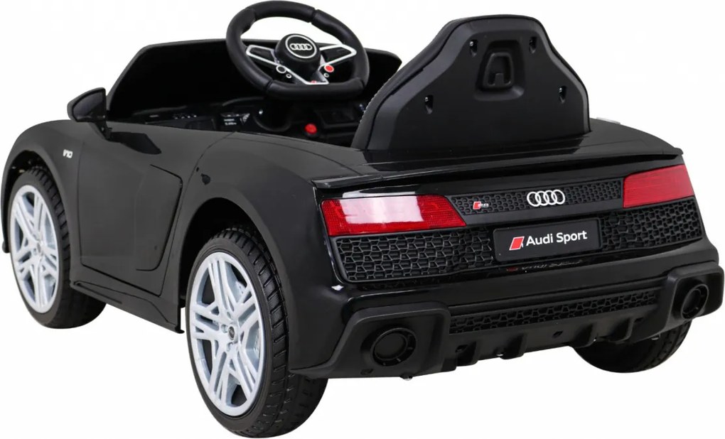 Ramiz Audi R8 LIFT Auto na batérie čierne + diaľkové ovládanie + EVA kolesá + MP3 + LED
