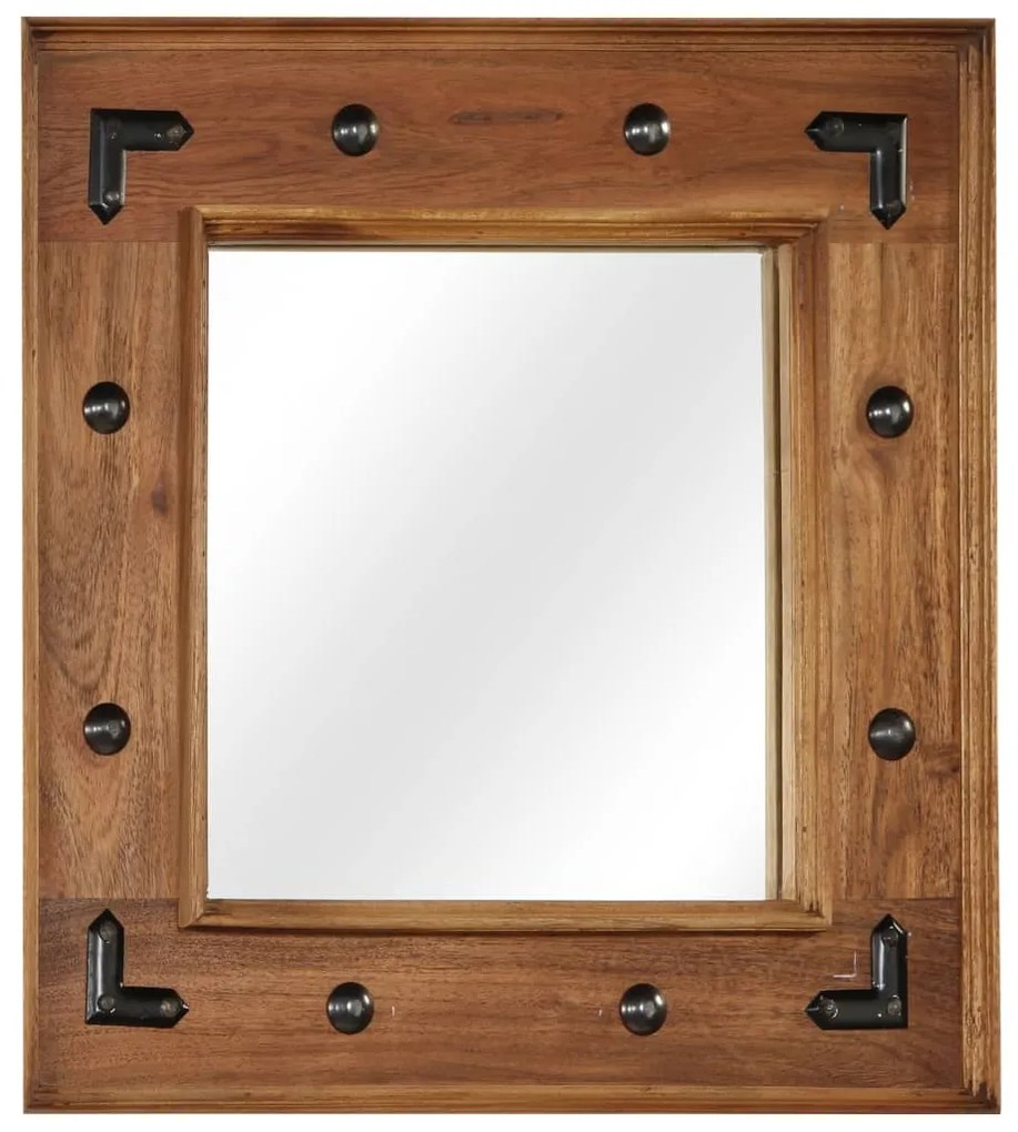 vidaXL Zrkadlo z masívneho akáciového dreva 50x50 cm