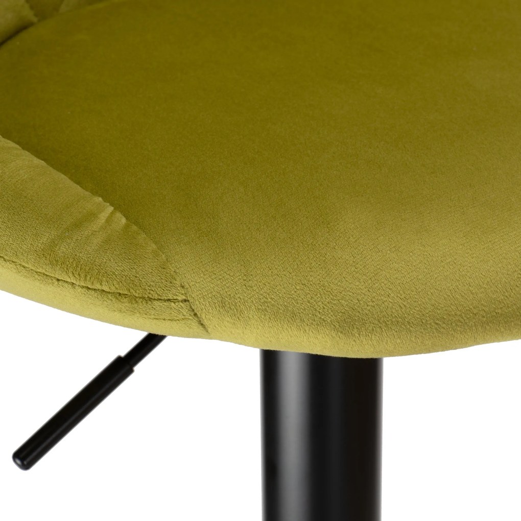 Barová stolička CYDRO BLACK s výškovým nastavením olivová