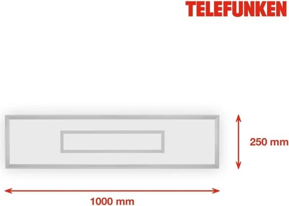 LED RGBW stmievateľný panel LED/20W/230V strieborný + diaľkové ovládanie