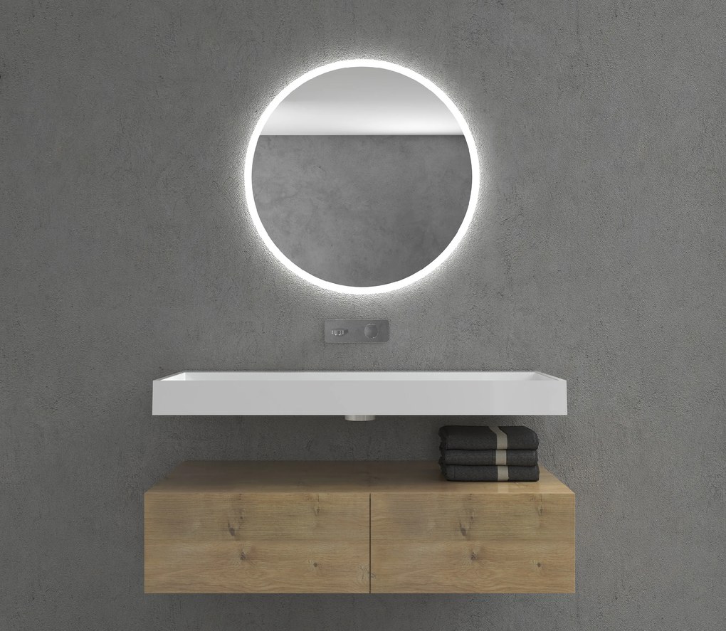 CERANO - Umývadlo z liateho mramoru Vita - nástenné aj na dosku - biela matná - 100x46 cm, CER-CER-8050BD6936