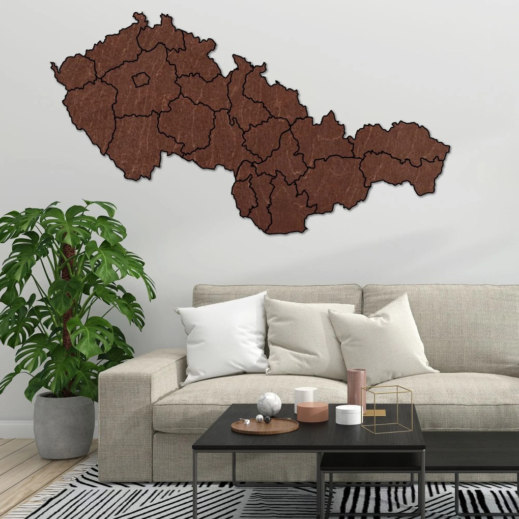 SENTOP | Veľká drevená mapa Slovensko a Česko | SENTOP M011