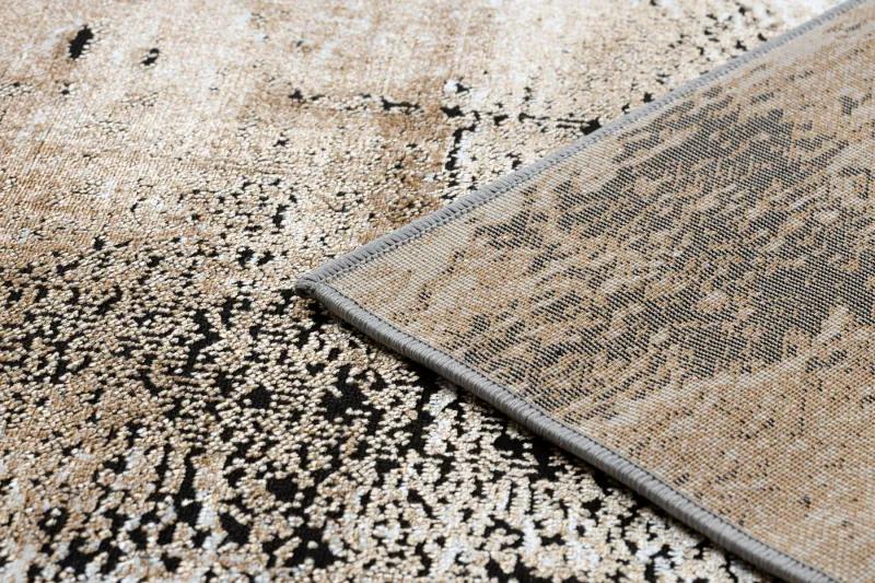 Moderný koberec DE LUXE 634 Rám vintage - Štrukturálny sivá / zlato Veľkosť: 200x290 cm