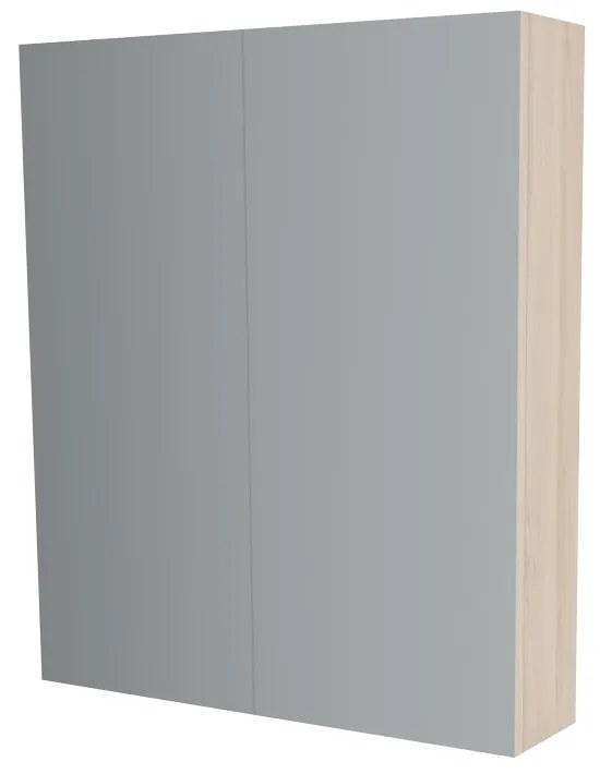Mereo, Mereo Kúpeľňová zrkadlová skrinka 80 cm, galerka, 2 x dvierka, Multidecor, Javor Hard šampanský, MER-CN798G82JHS2