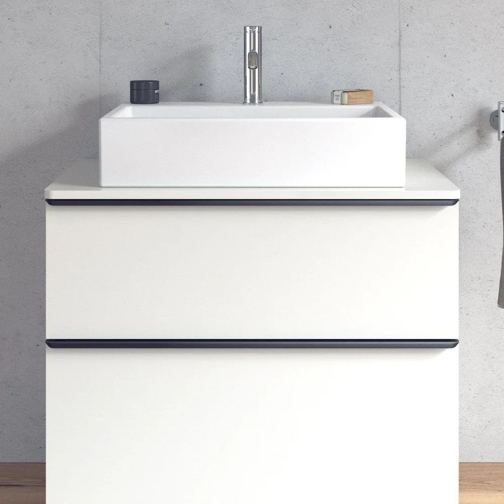 DURAVIT Vero Air umývadlo do nábytku s otvorom, bez prepadu, spodná strana brúsená, 600 x 470 mm, biela, s povrchom WonderGliss, 23506000711