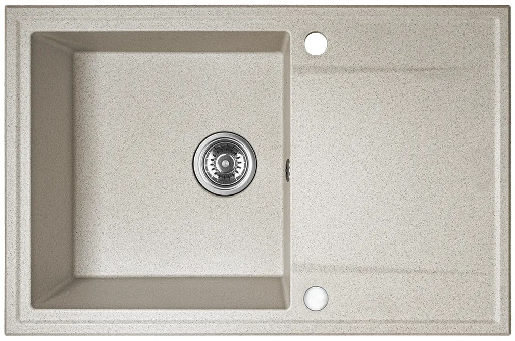 Kuchinox Hunter, 1-komorový granitový drez 670x440x180mm, béžová, LAV-SBU_411T