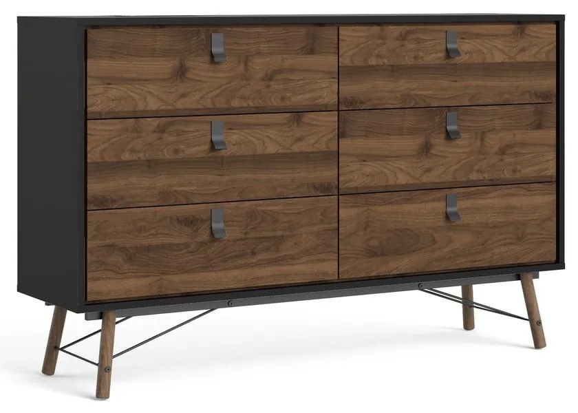 Tmavohnedá komoda Tvilum Ry, 150 x 95 cm