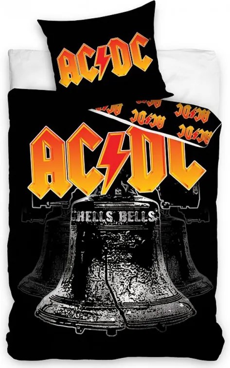 Bavlnné obliečky AC/DC HELLS BELLS, 140x200/70x80 cm