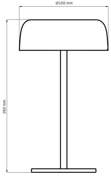 LED Stmievateľná stolná lampa TRYPOLIS LED/2W/5V USB 1800 mAh IP44 čierna