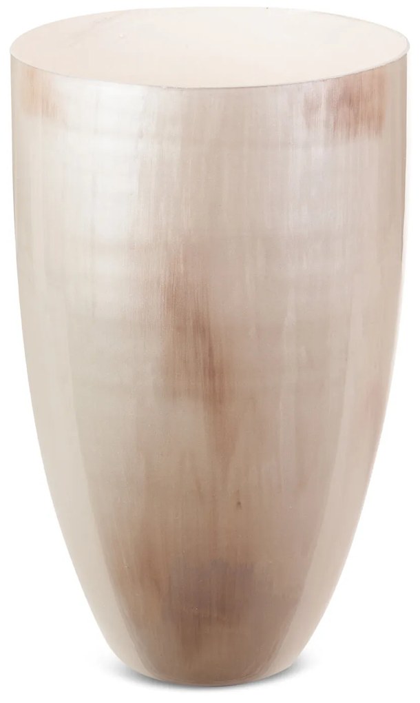 SKLENENÁ VÁZA CARDO (02) (FI) 25X40 CM KRÉMOVÁ