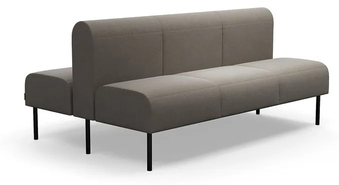 Modulárna pohovka VARIETY, 3 miestna, double, látka Pod CS, šedohnedá