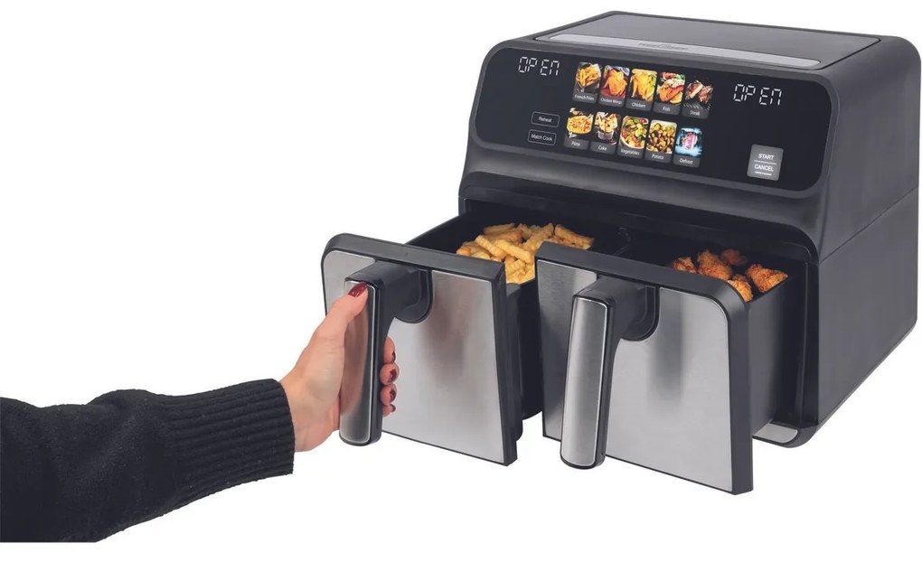 ProfiCook FR 1287 H dvojitá teplovzdušná fritéza, 8 l