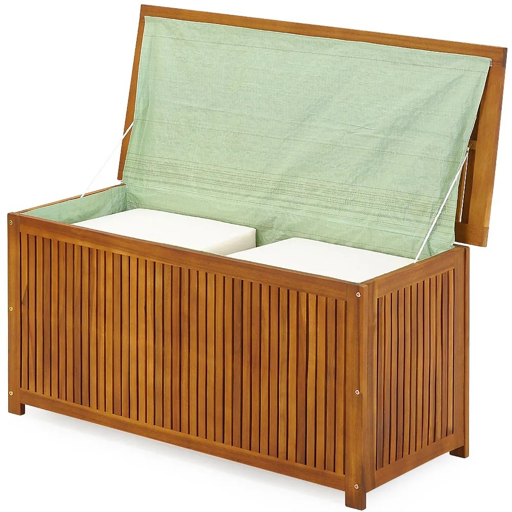 Casaria Drevený úložný box ACACIA, 117x50x59cm, prírodná hnedá