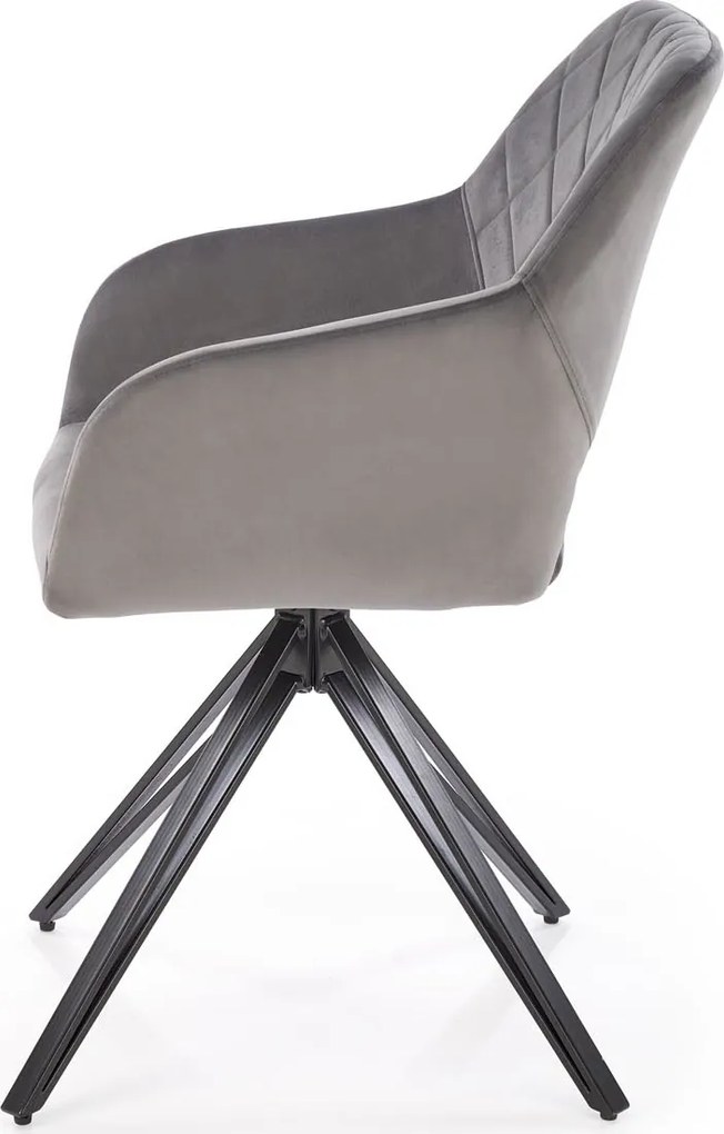 Jedálenská otočná stolička BELEN - šedá