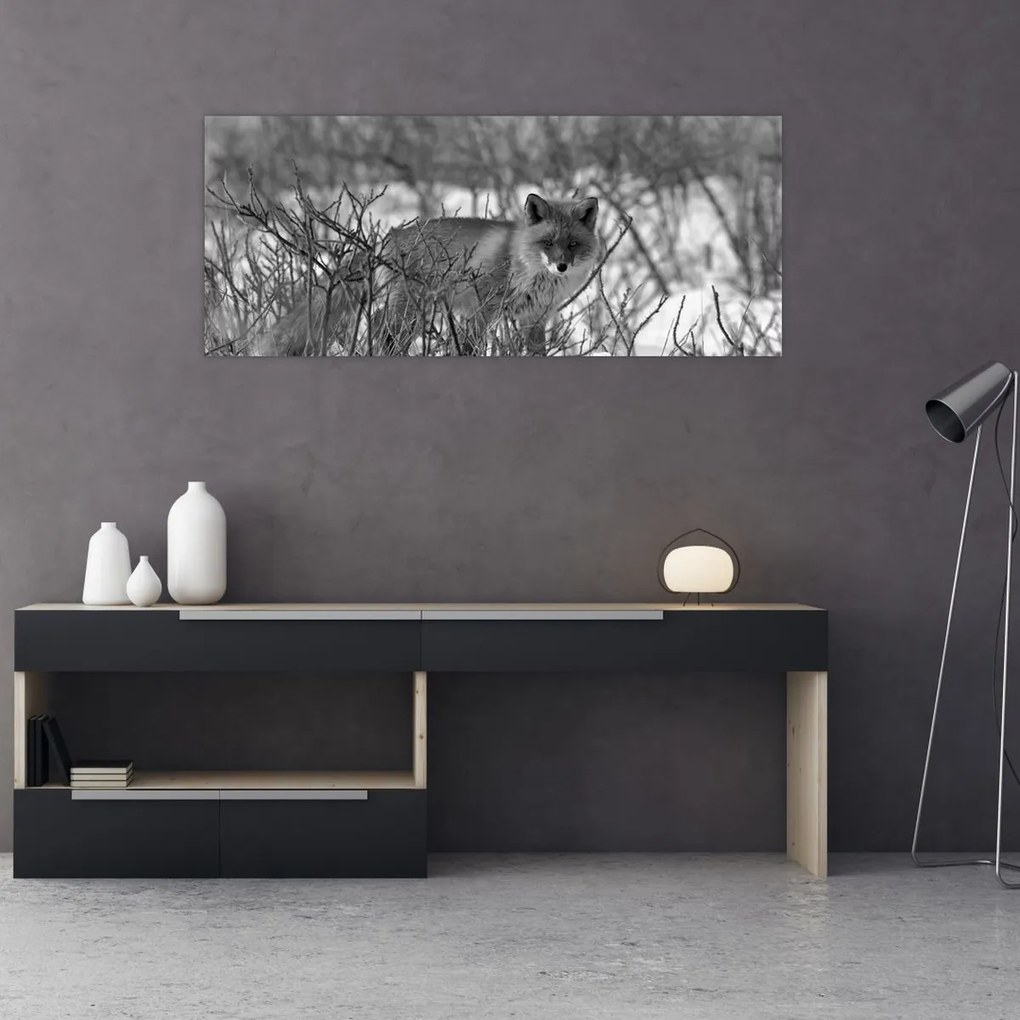 Obraz - Líška v zime (120x50 cm)