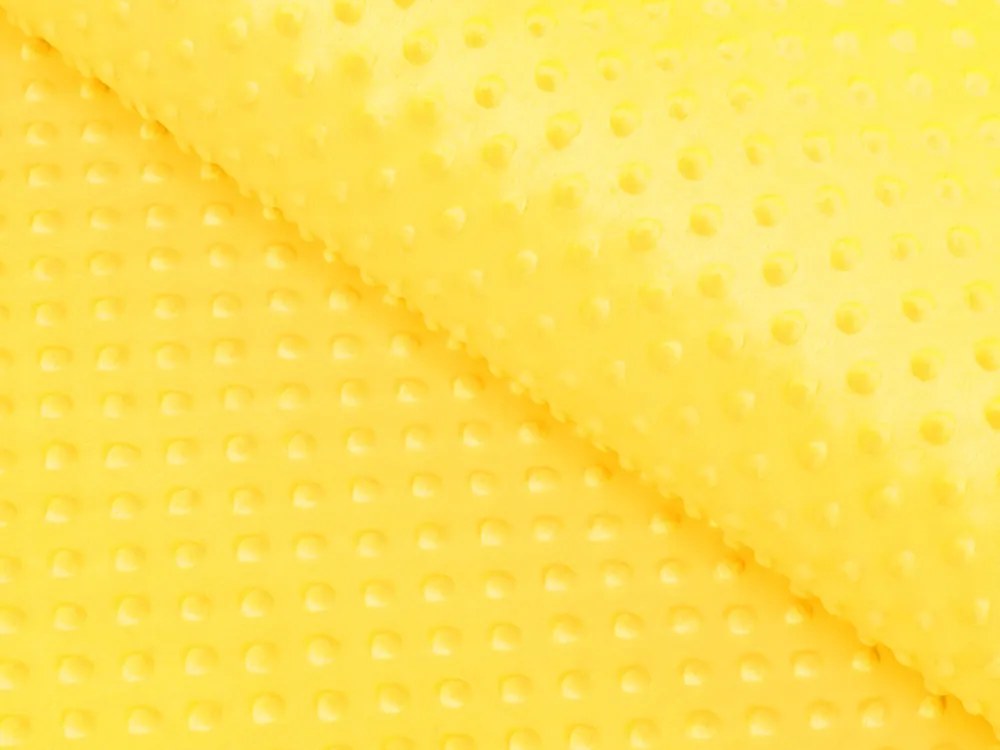 Biante Detská obliečka na vankúš Minky 3D bodky MKP-015 Sýto žltá 30 x 50 cm
