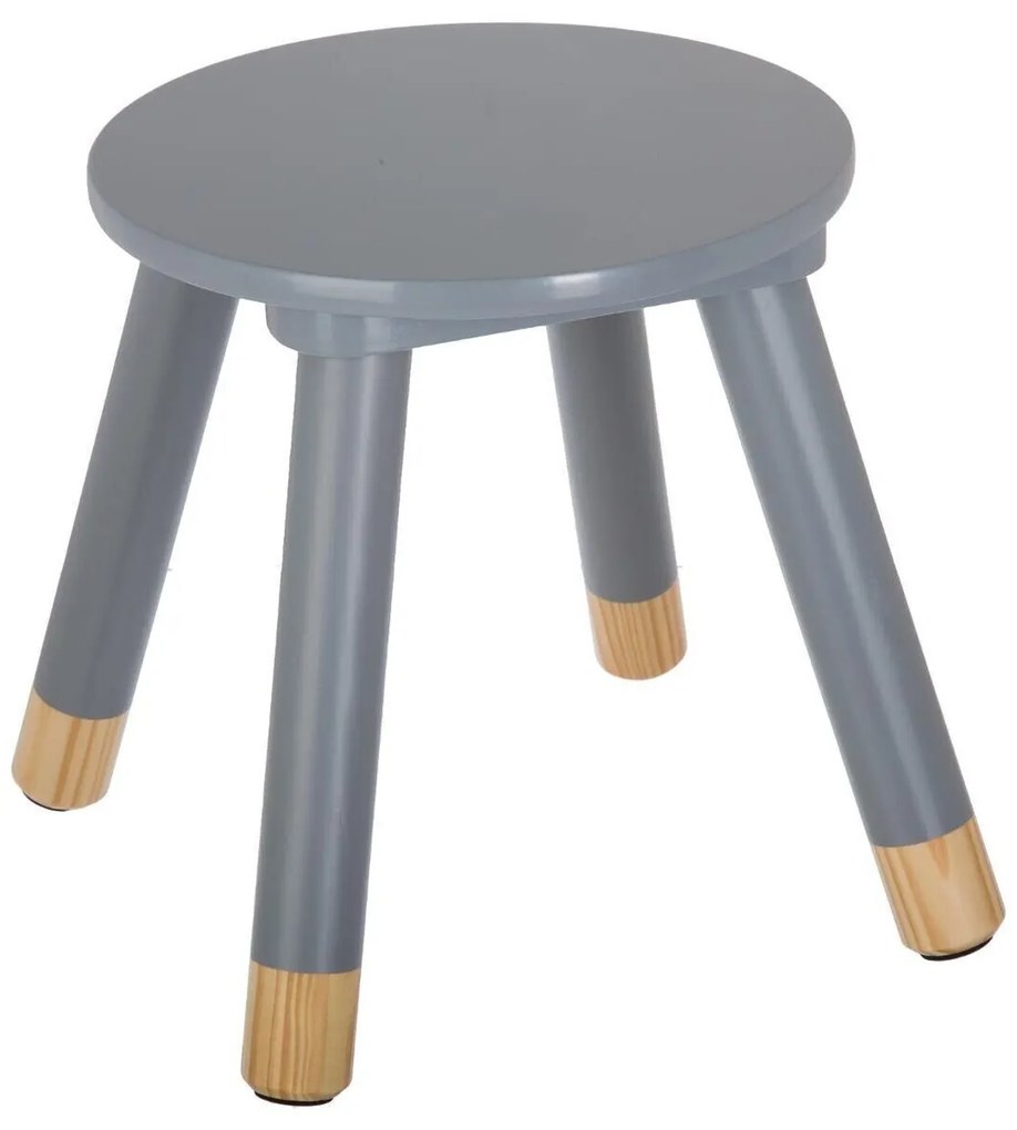 Sivá detská stolička STOOL GREY