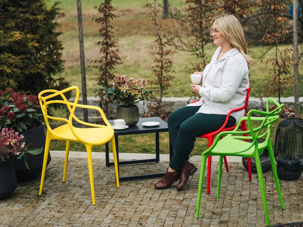 AKCIA Zelená plastová stolička KATO II. akosť