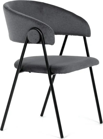 Jedálenská stolička zamatová, sivá DCL-X7130 GREY2