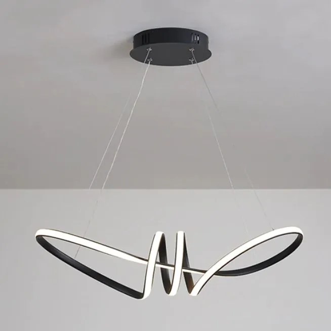 Toolight - LED závesná lampa APP823-CP + diaľkové ovládanie, čierna, OSW-06661