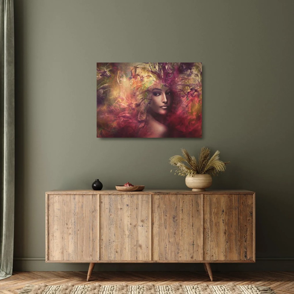 Sklenený obraz - Fantasy žena (70x50 cm)