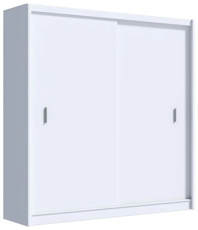 Šatní skriňa SAPHIRA 203x215 cm biela s posuvnými dverami