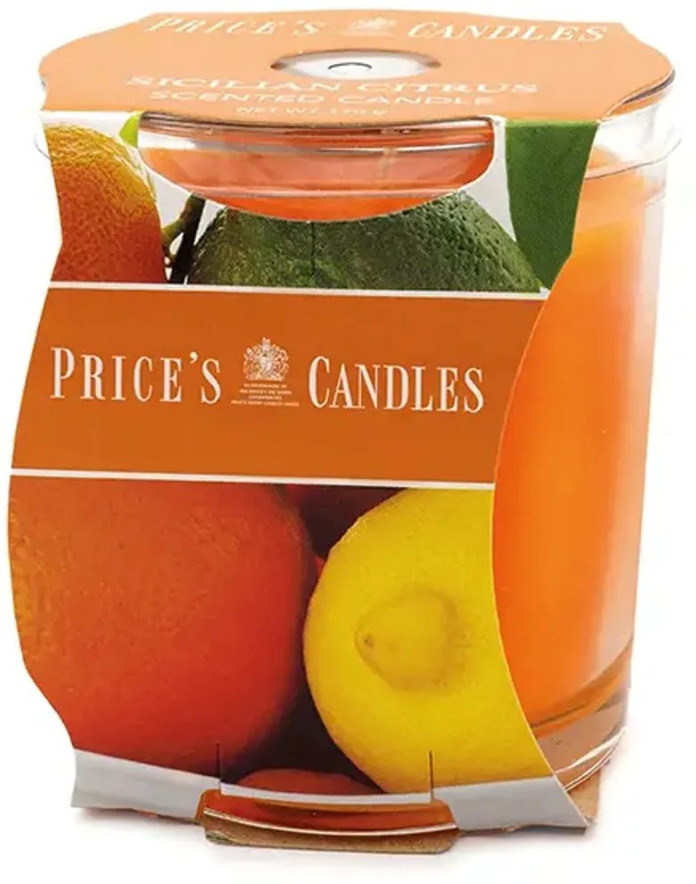 Price´s FRAGRANCE vonná sviečka v skle Sicílské citrusy - horenie 45h