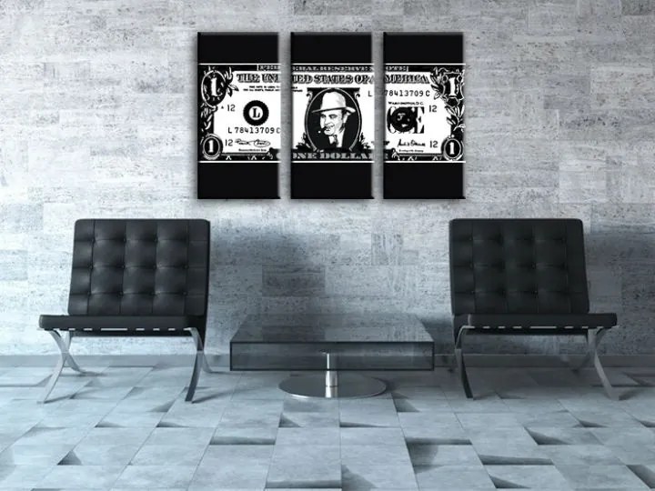 Ručne maľovaný POP Art obraz AL CAPONE 3 dielny ac2
