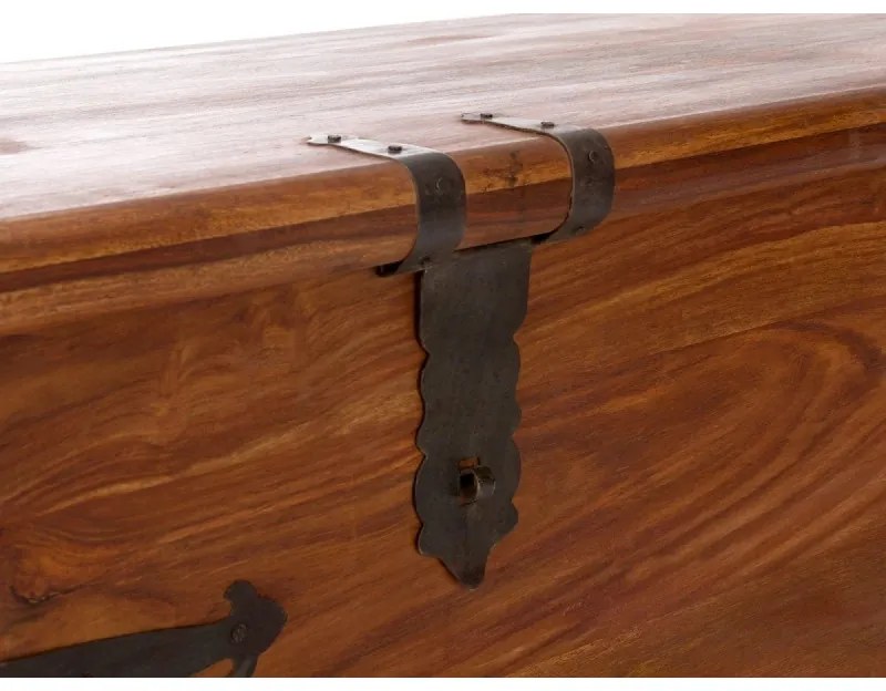 furniture-nabytek.cz - Masívna truhlica Merlin I z palisandra, lakovaná, hnedá – 94×48×50 cm