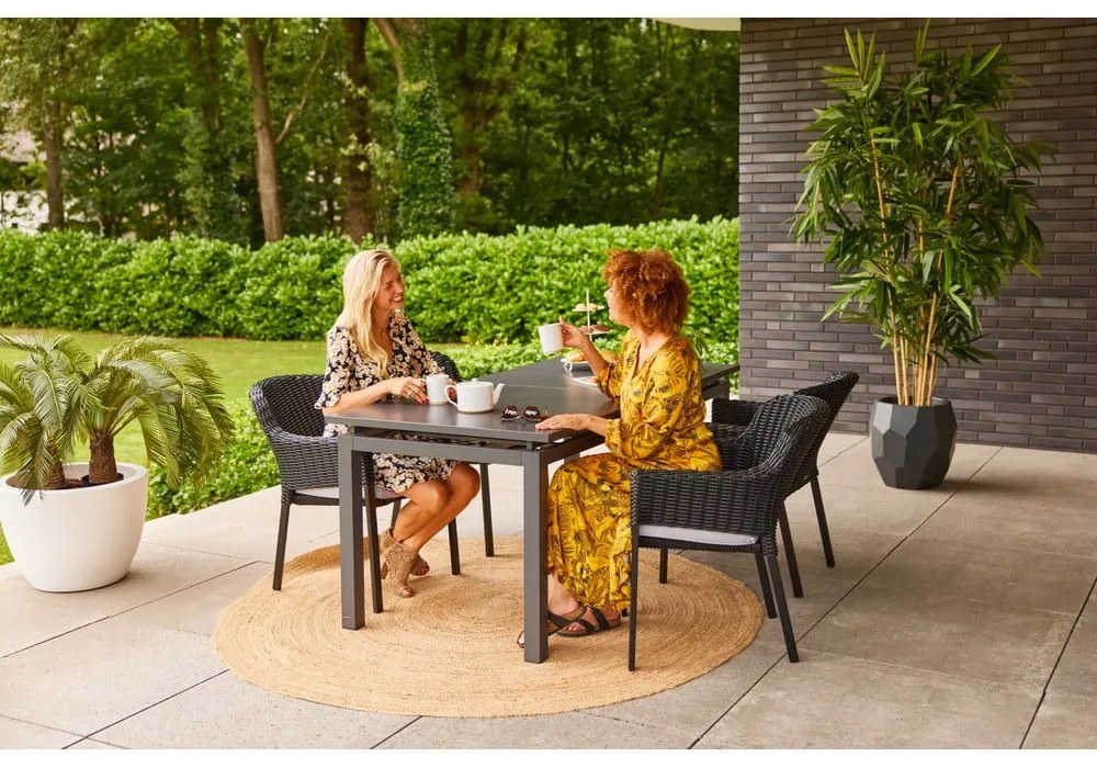 Čierna plastová záhradná stolička Cairo – Hartman