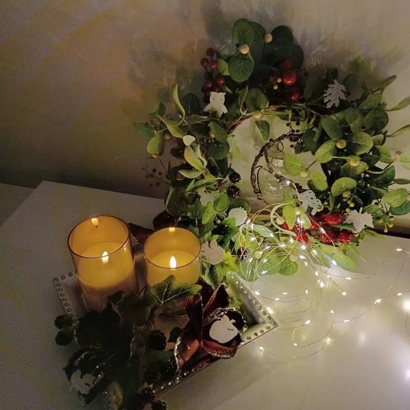 Drevená dekorácia, 4 cm, biela