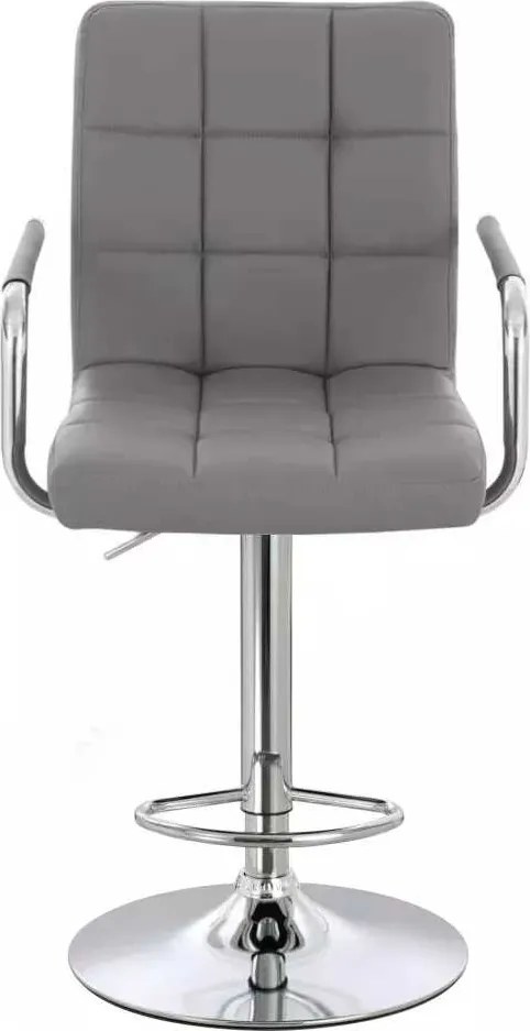 LuxuryForm DESIGN Barová stolička VERONA na striebornom tanieri - šedá