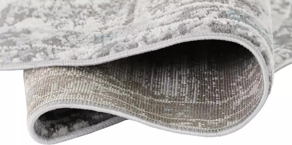 TA Koberec D889B BIELE MODRÉ ÚDOLIE OKRÚHLE Rozmer: 80x80 cm