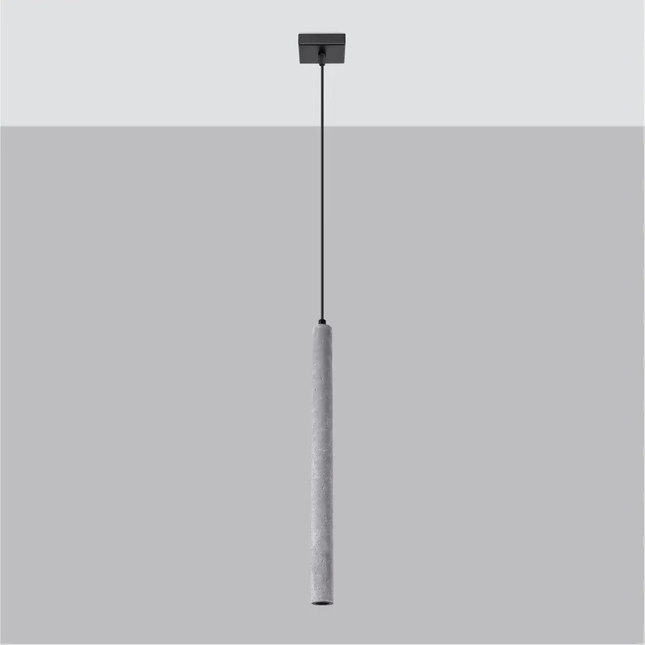 Sivé betónové závesné svietidlo Fideus – Sollux