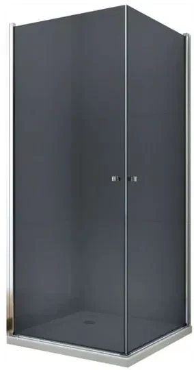 Mexen Pretoria DUO sprchovací kút 90x90cm, 6mm sklo, chrómový profil-šedé sklo, 852-090-090-02-40