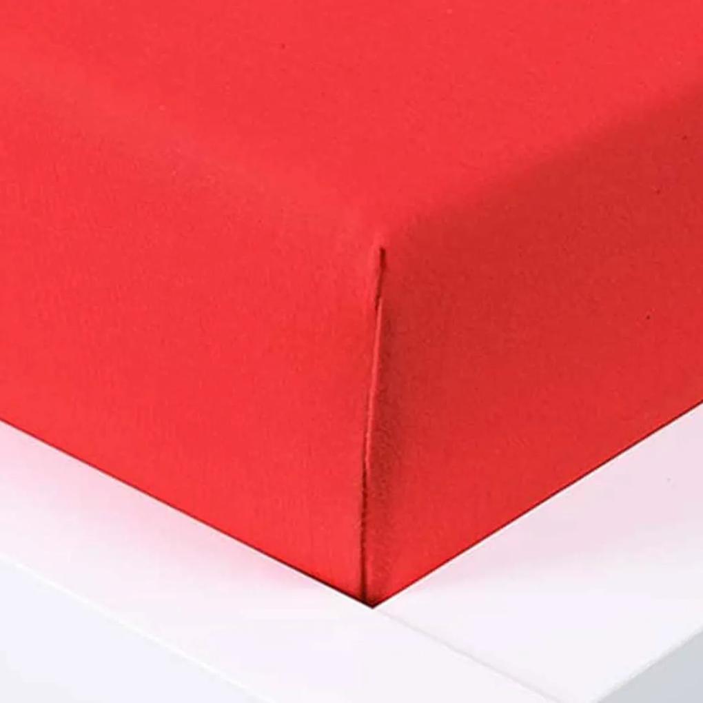 XPOSE ® Jersey prostěradlo Exclusive dvoulůžko - červená 160x200