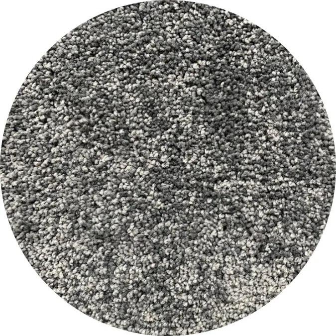 Vopi koberce Kruhový koberec Udine taupe - 400x400 (průměr) kruh cm