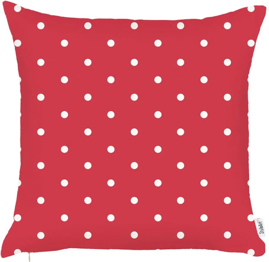 Červená obliečka na vankúš Mike & Co. NEW YORK Dots, 43 × 43 cm