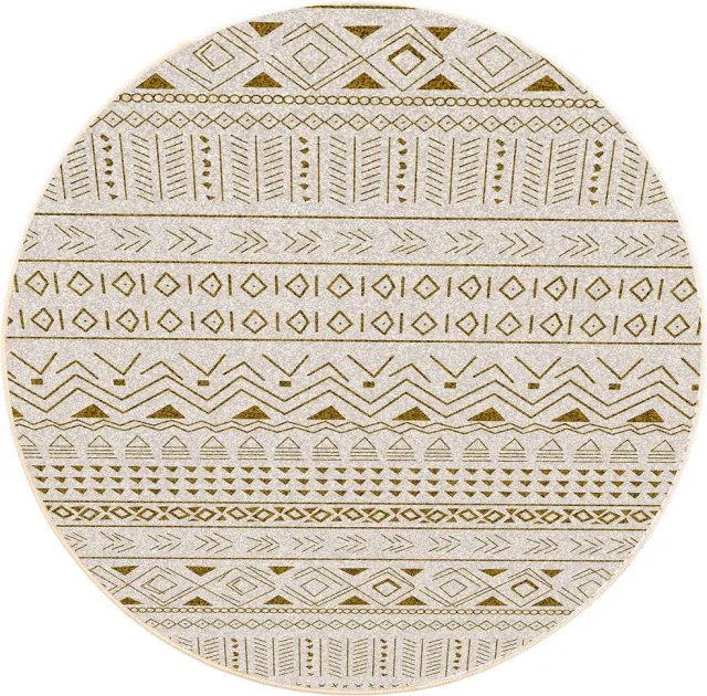 Protišmykový koberec NOVO béžový kruh