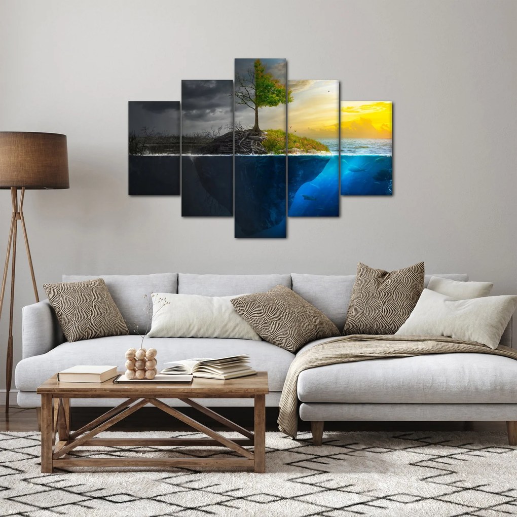Obraz znázorňujúci dve strany (150x105 cm)