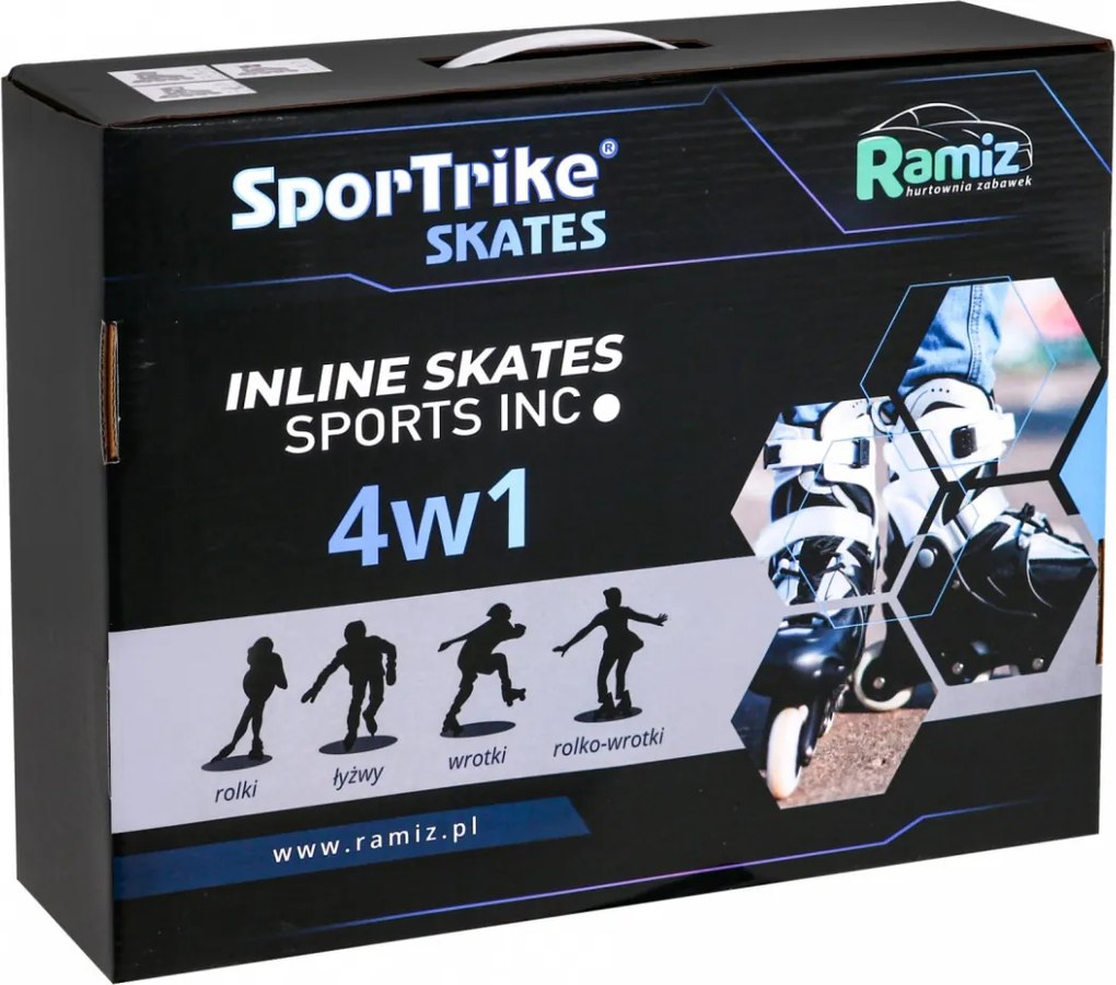 Ramiz Sada kolieskových korčúľ 4 v 1 Korčule pre deti Veľkosť 29-33 Ružová